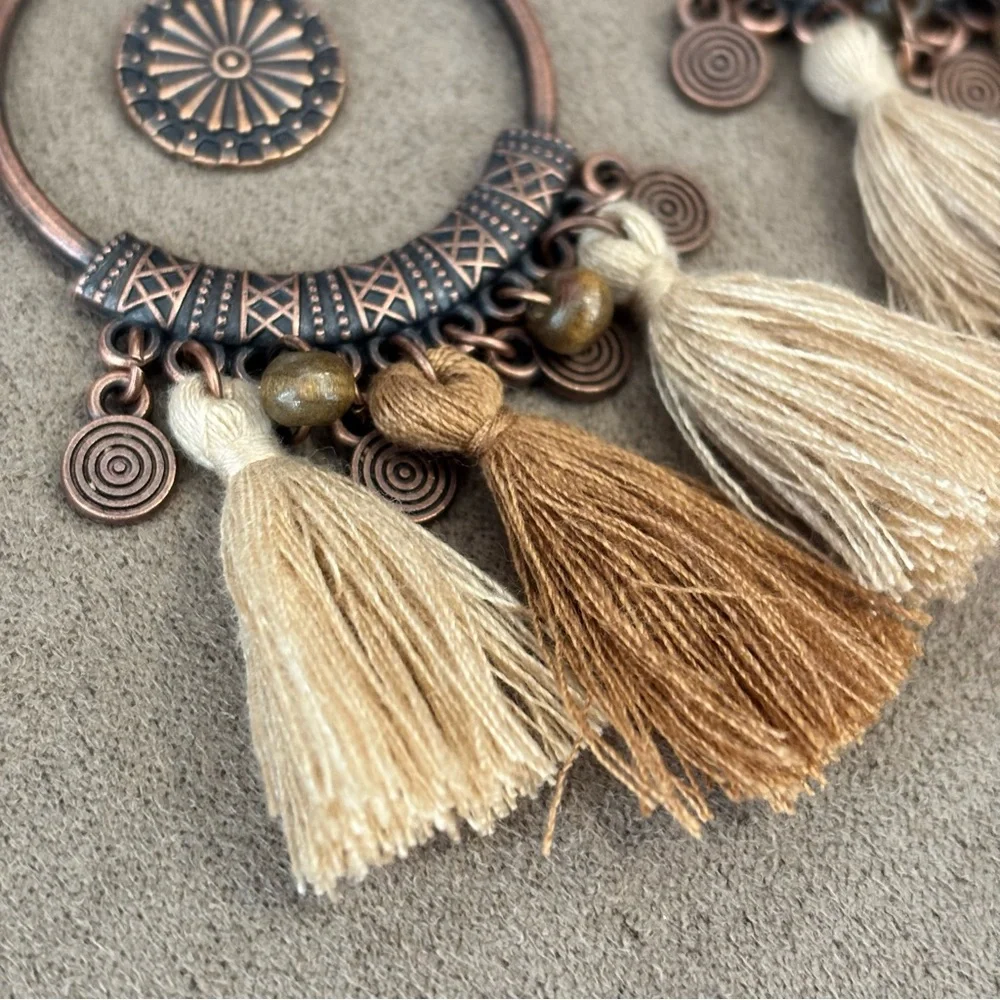 NEW Boho Round Tassel Drop Earrings